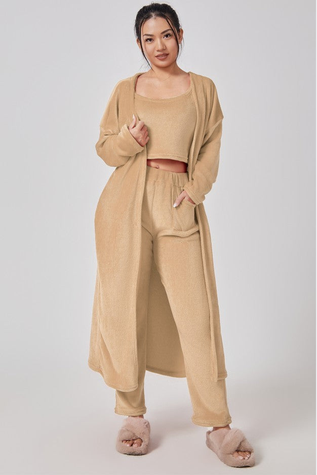 Women’s 3-Piece Cozy Winter Lounge Pajama Set