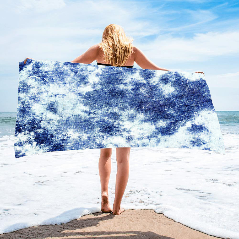 Microfiber Square Beach Towel Towel Material Square Towel Tie-Dye Series
