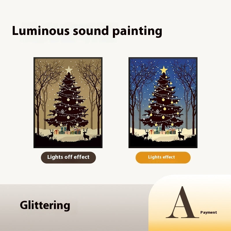 Luminous Christmas Tree Painting Bluetooth Speaker