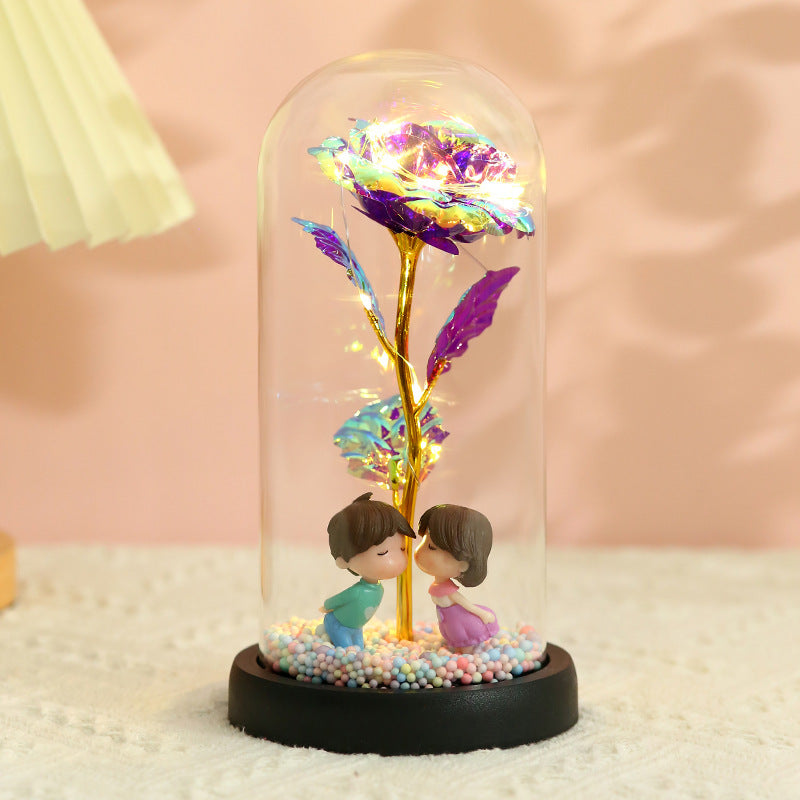 24K Gold Foil Flower LED Christmas Gift