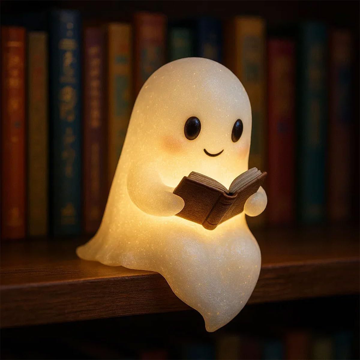 Cute LED Ghost Night Light – Kids’ Bedside Lamp & Halloween Decor