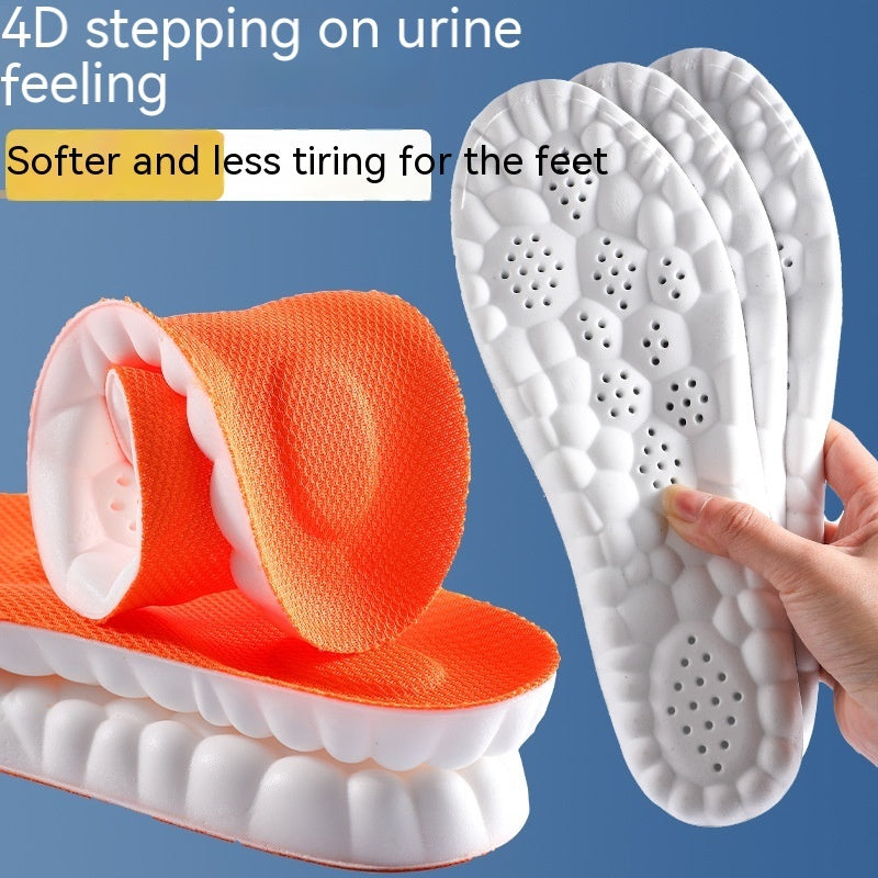 4D Cloud PU Massage Insoles – Shock-Absorbing & High Elastic