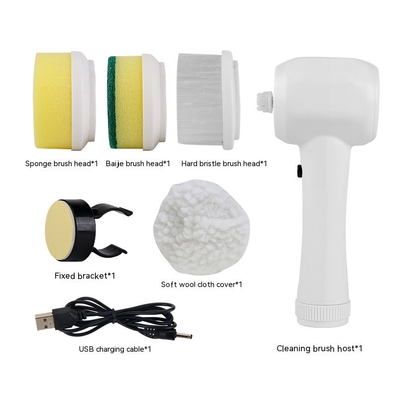 4-in-1 Electric Spin Scrubber – Handheld Cordless Cleaning Brush