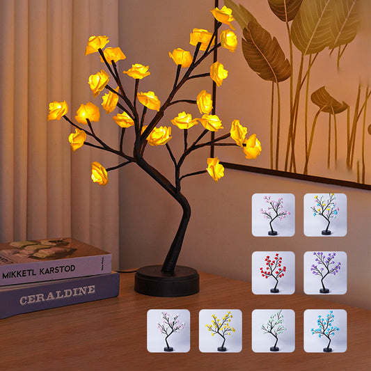 Flower Tree Rose USB Table Lamp Night Light