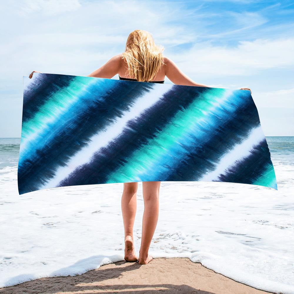 Microfiber Square Beach Towel Towel Material Square Towel Tie-Dye Series