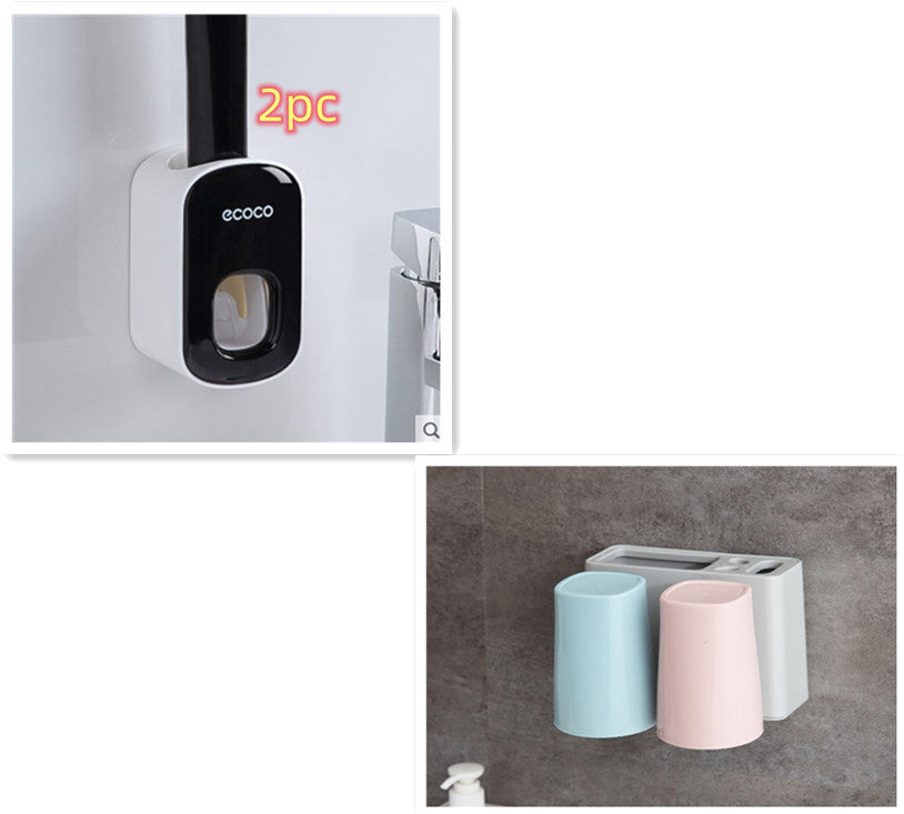 Wall-Mount Automatic Toothpaste Dispenser Set