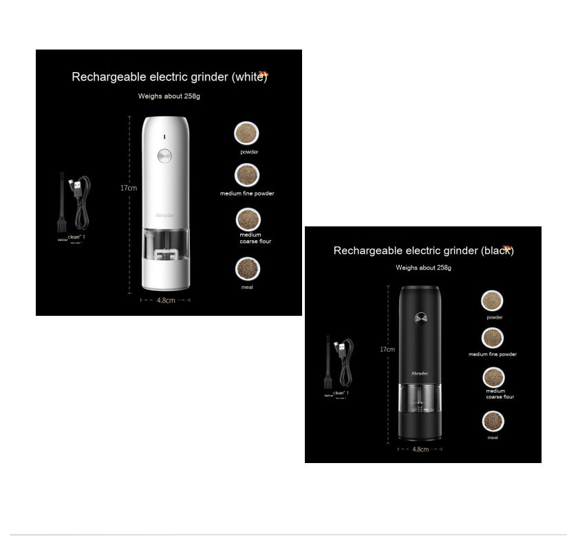 Rechargeable Electric Salt & Pepper Grinder Set