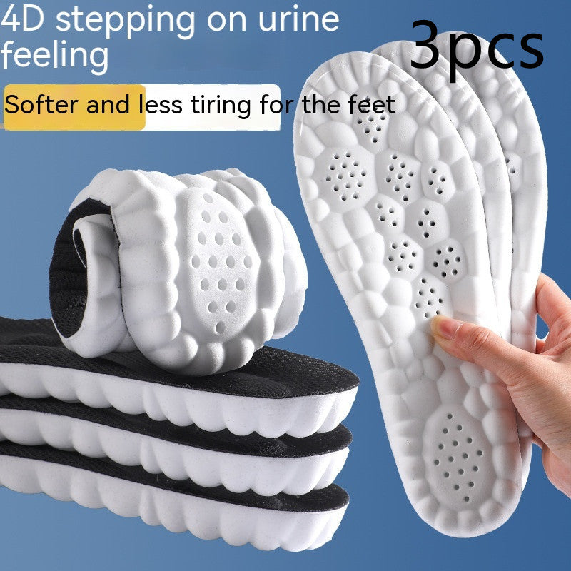 4D Cloud PU Massage Insoles – Shock-Absorbing & High Elastic